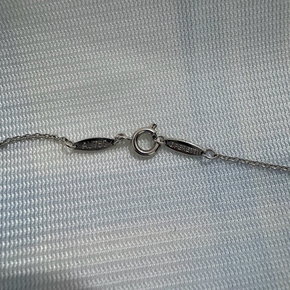 Tiffany & Co Silver Necklace With Diamond Hoop Pendant - Picture 2 of 4
